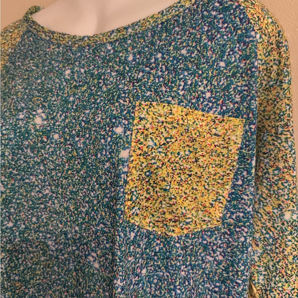 New Lily Firmiana Womens Abstract Artsy Tunic Top Colorful Size 1XL - Picture 3 of 7